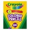 Crayola 3.3 mm 2B Short Colored Pencils Hinged Top Box with Built-in Pencil Sharpener - Assorted Lead and Barrel Colors (64/Set)